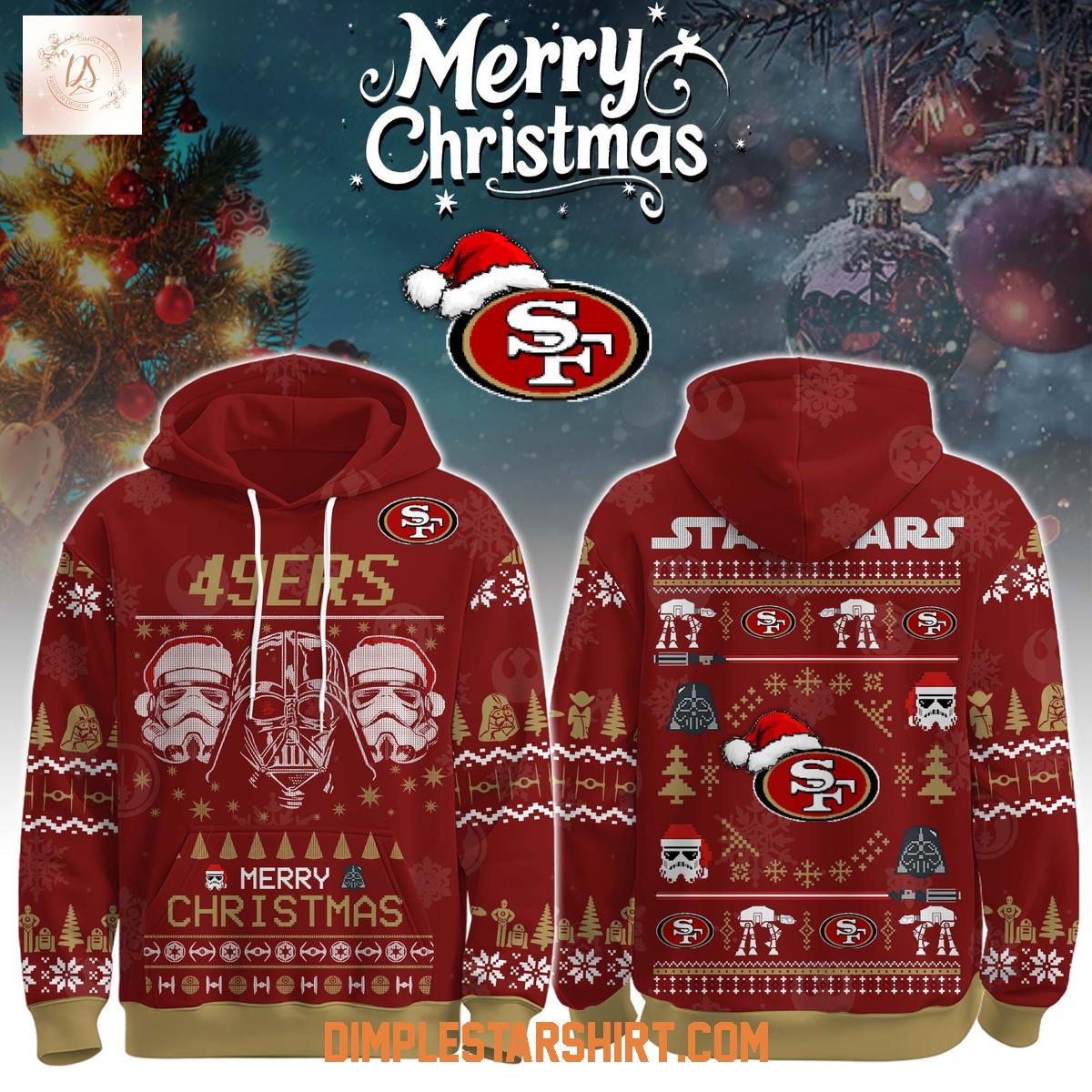 San Francisco 49ers x Star Wars The Force Christmas Hoodie Shirt San Francisco 49ers x Star Wars The Force Christmas Hoodie Shirt