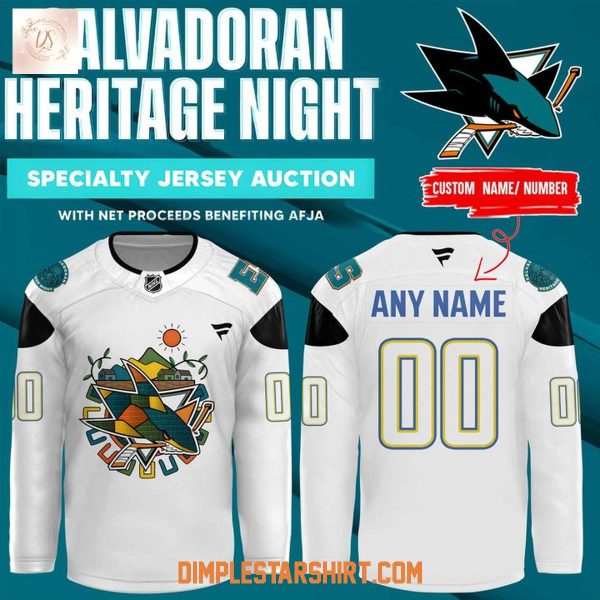 San Jose Sharks Salvadoran Heritage Night Jersey