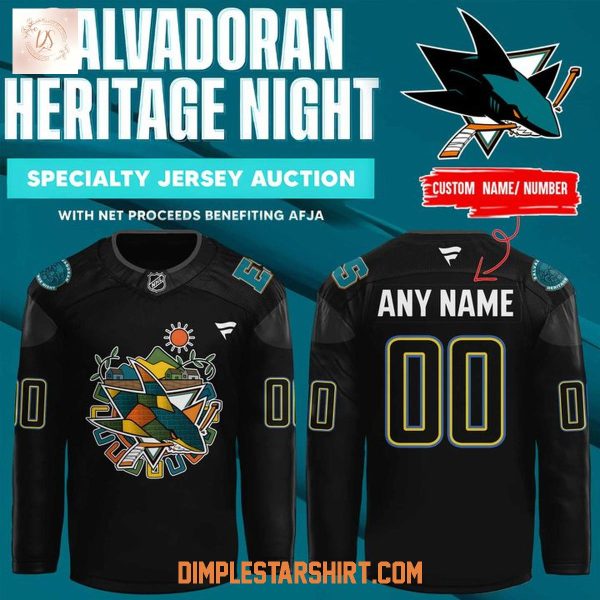 San Jose Sharks Salvadoran Heritage Night Jersey