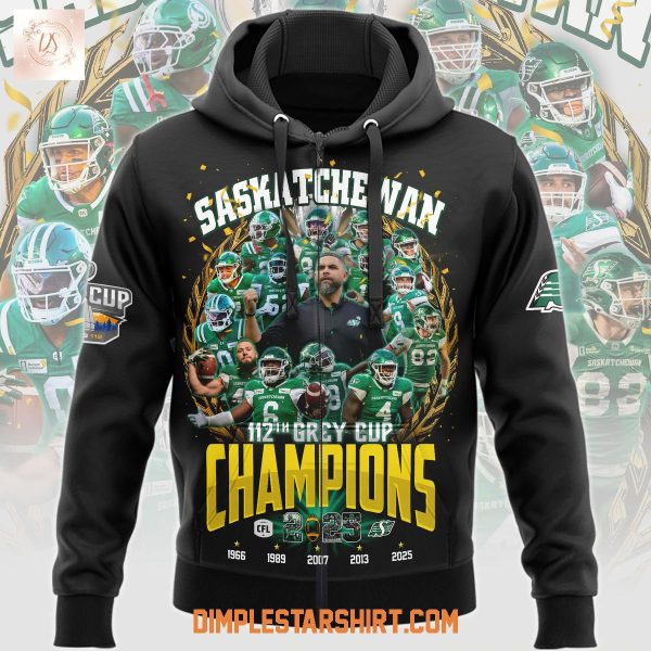 Saskatchewan Roughriders 112th Grey Cup 2025 Champions Hoodie T Shirt