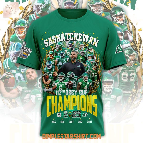 Saskatchewan Roughriders 112th Grey Cup 2025 Champions Hoodie T Shirt
