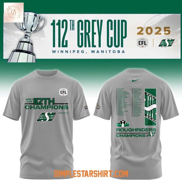Saskatchewan Roughriders 112th Grey Cup CFL Champions Hoodie Shirt