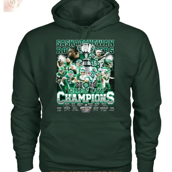 Saskatchewan Roughriders 2025 Grey Cup Champions T Shirt