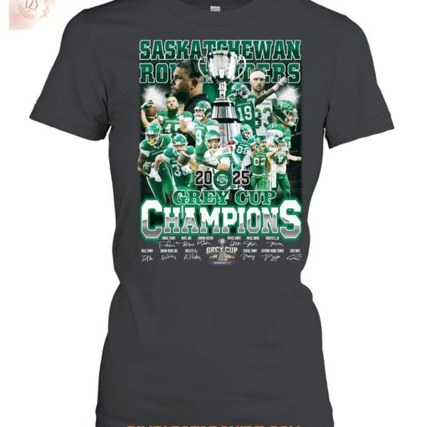 Saskatchewan Roughriders 2025 Grey Cup Champions T Shirt