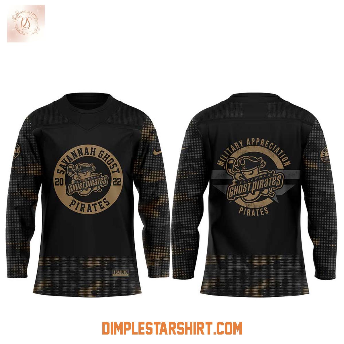 Savannah Ghost Pirates Military Appreciation 2025 Hockey Jersey Savannah Ghost Pirates Military Appreciation 2025 Hockey Jersey