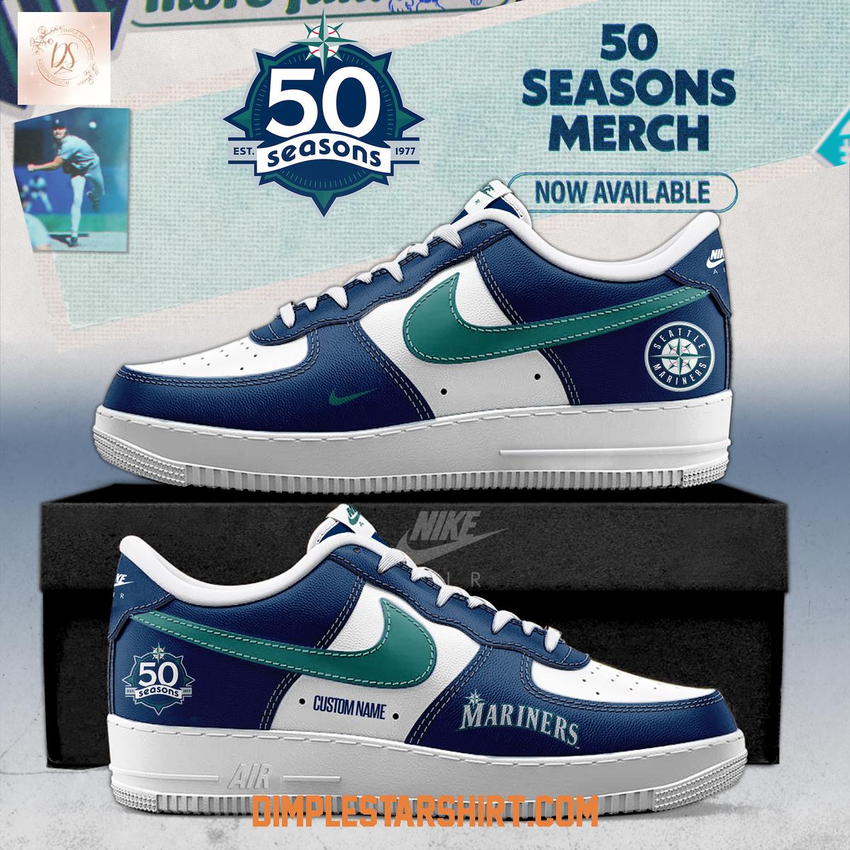 Seattle Mariners 50 Seasons Celebration Air Force 1 Shoes Seattle Mariners 50 Seasons Celebration Air Force 1 Shoes