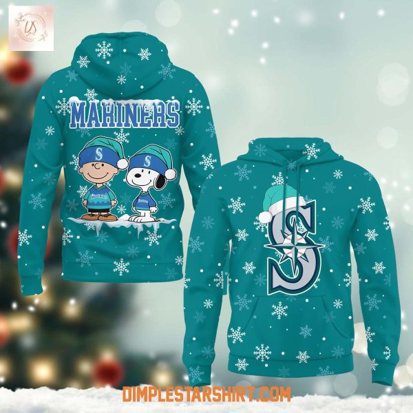 Seattle Mariners x Snoopy Peanuts Christmas Hoodie T Shirt