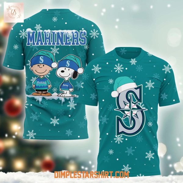 Seattle Mariners x Snoopy Peanuts Christmas Hoodie T Shirt