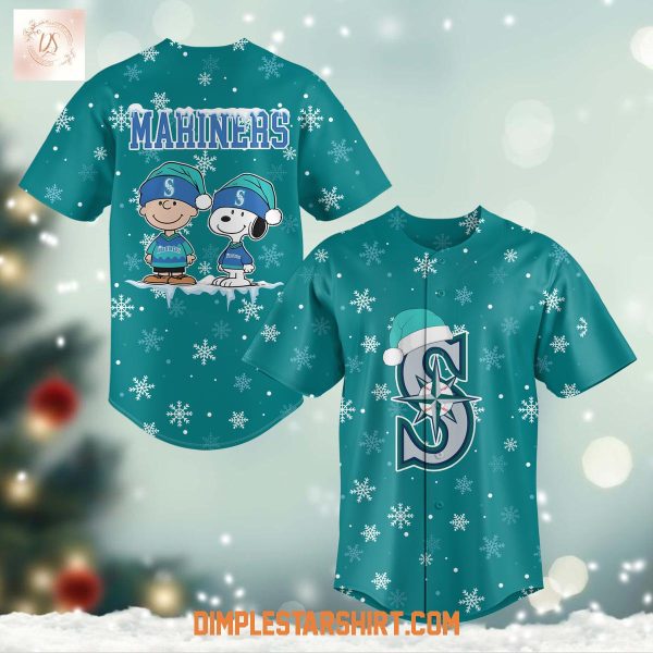 Seattle Mariners x Snoopy Peanuts Christmas Jersey