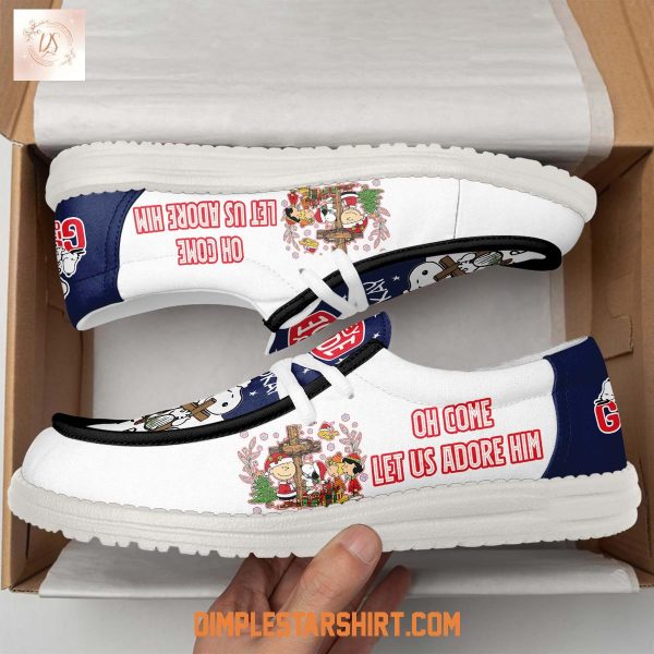 Snoopy Christmas Lets Is Adore Him Hey Dude Shoes