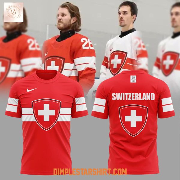 Switzerland Ice Hockey Olympic 2026 Hoodie T Shirt