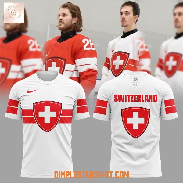 Switzerland Ice Hockey Olympic 2026 Hoodie T Shirt