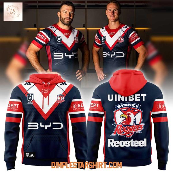 Sydney Roosters Brandon Wheat Kings Tri colours Three Stripes Hoodie T Shirt