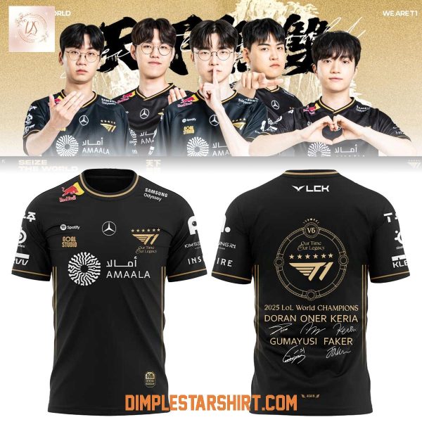 T1 6 Time Lol World Champions Hoodie Shirt