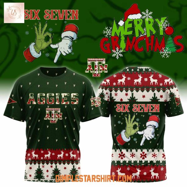Texas A&M Aggies x Six Seven Merry Grinchmas Hoodie T Shirt