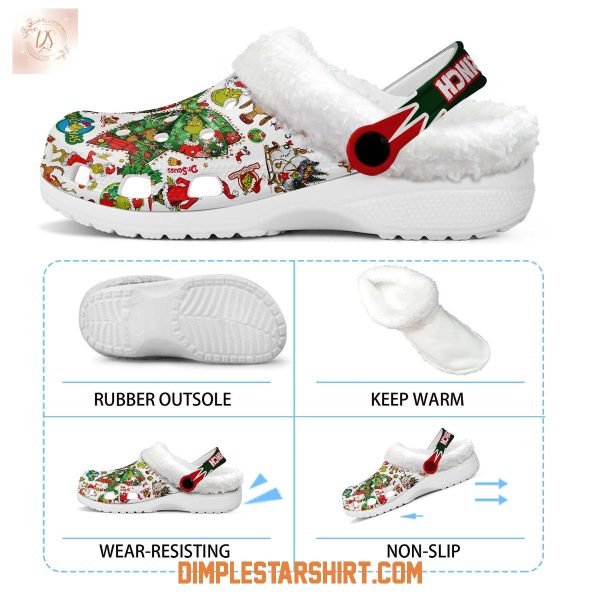 The Grinch x Christmas Fleece Crocs Clogs