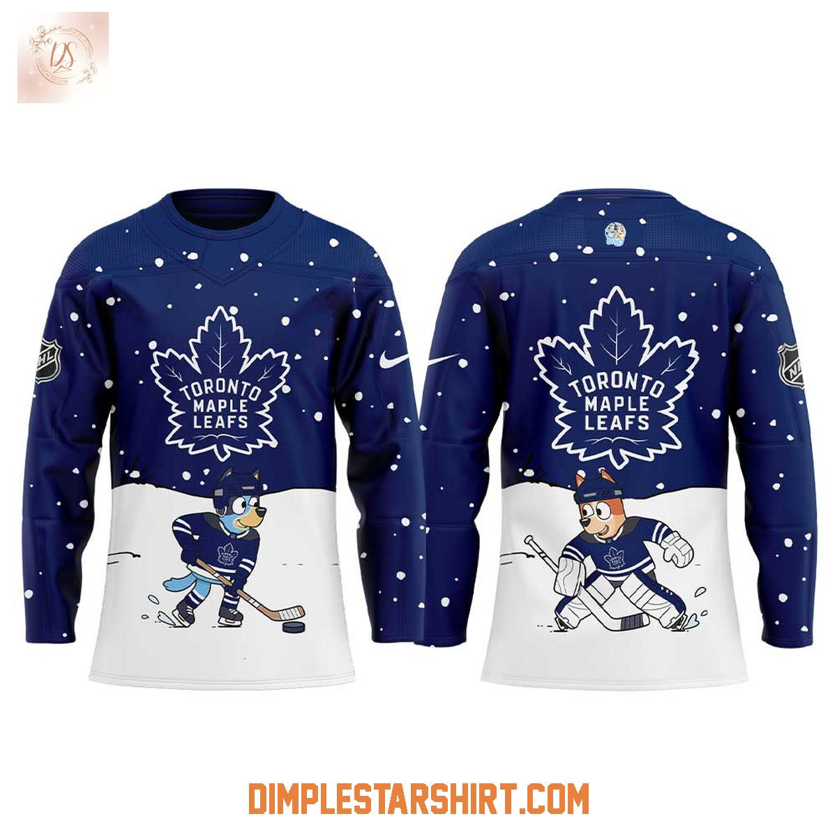 Toronto Maple Leafs x Bluey & Bingo Hockey Jersey Toronto Maple Leafs x Bluey & Bingo Hockey Jersey