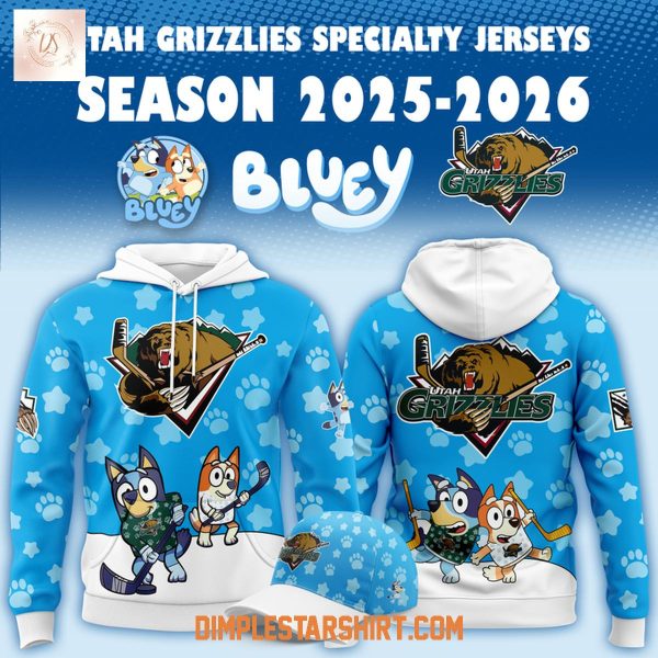 Utah Grizzlies x Bluey Season 2025 26 Hoodie Shirt