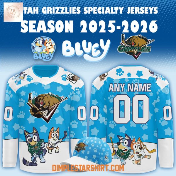 Utah Grizzlies x Bluey Season 2025 26 Jersey