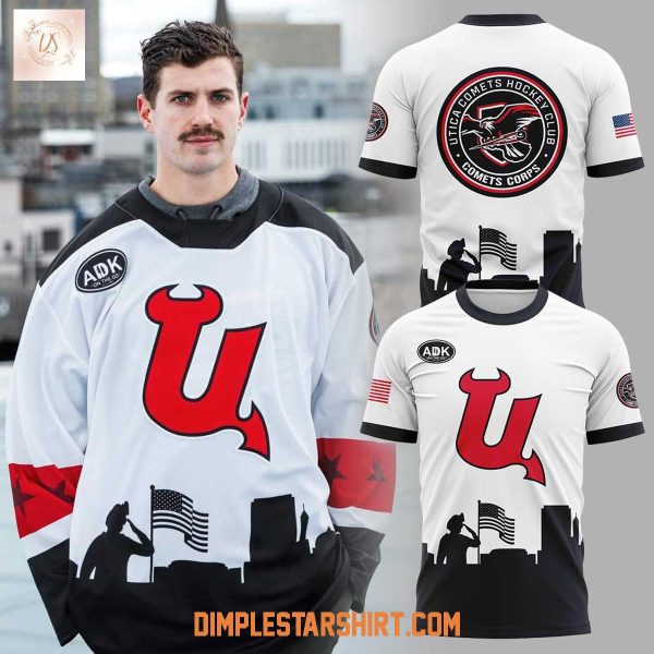 Utica Comets Veterans Day Uniform 2025 Hoodie Shirt