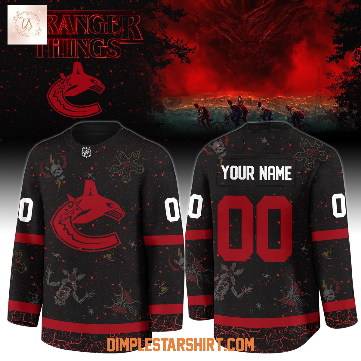 Vancouver Canucks x Stranger Things 5 Jersey Vancouver Canucks x Stranger Things 5 Jersey