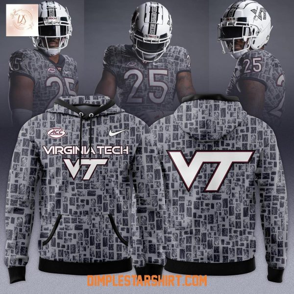 Virginia Tech Hokies 2025 Gray Camo Hoodie Shirt