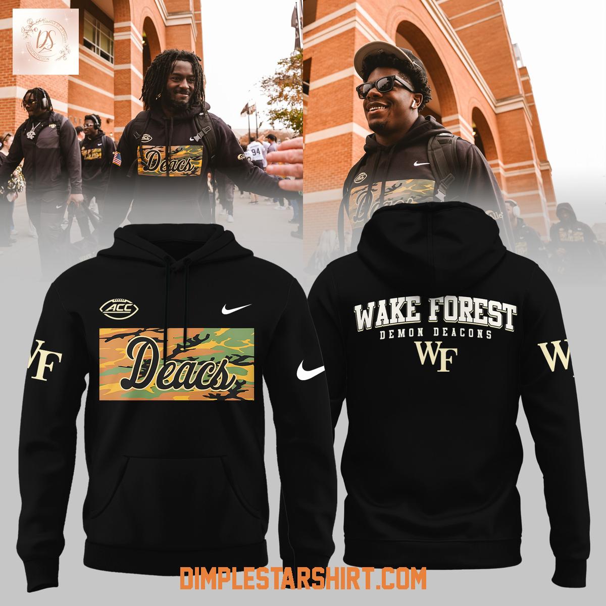 Wake Forest Deacs Camo Hoodie T-Shirt Wake Forest Deacs Camo Hoodie T-Shirt