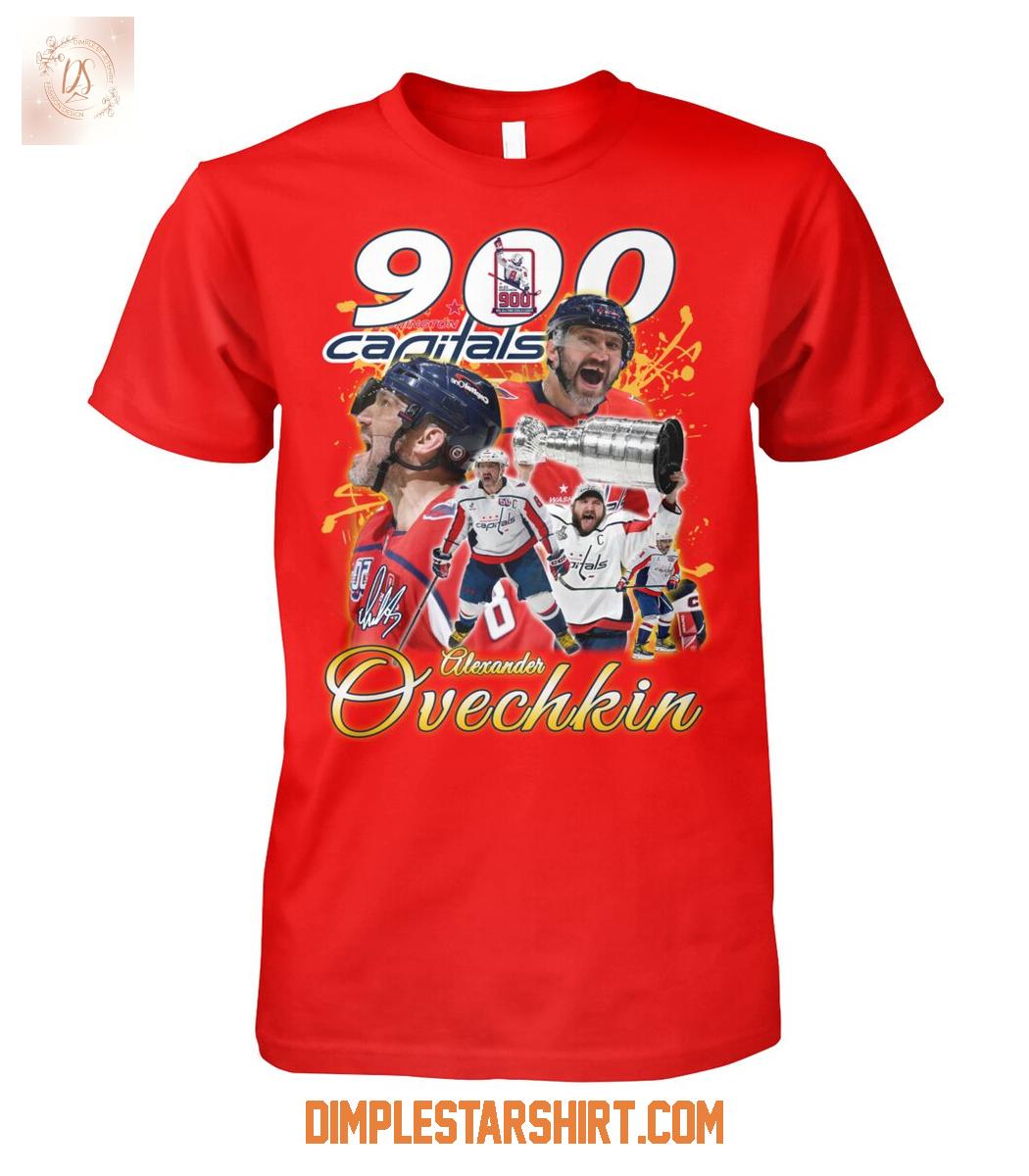 Washington Capitals Alexander Ovechkin 900 Goals T Shirt Washington Capitals Alexander Ovechkin 900 Goals T Shirt