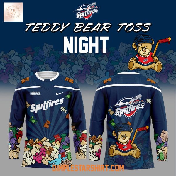 Windsor Spitfires Teddy Bear Toss Night Jersey