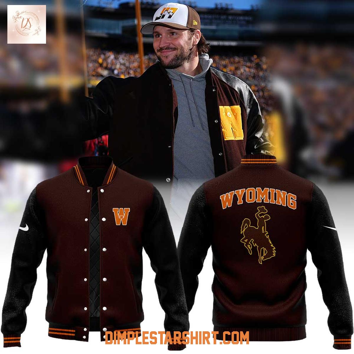 Wyoming Cowboys Football Josh Allen Always A Poke Baseball Jacket Wyoming Cowboys Football Josh Allen Always A Poke Baseball Jacket