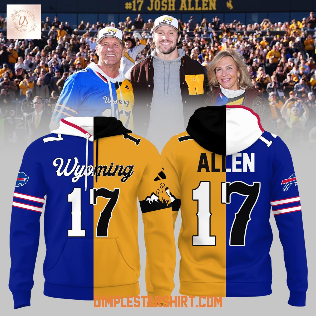 Wyoming Cowboys x Buffalo Bills Josh Allen Hoodie Shirt Wyoming Cowboys x Buffalo Bills Josh Allen Hoodie Shirt