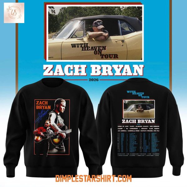 Zach Bryan With Heaven On Tour 2026 Hoodie T Shirt