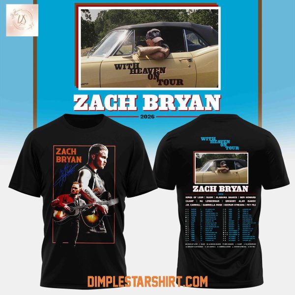 Zach Bryan With Heaven On Tour 2026 Hoodie T Shirt