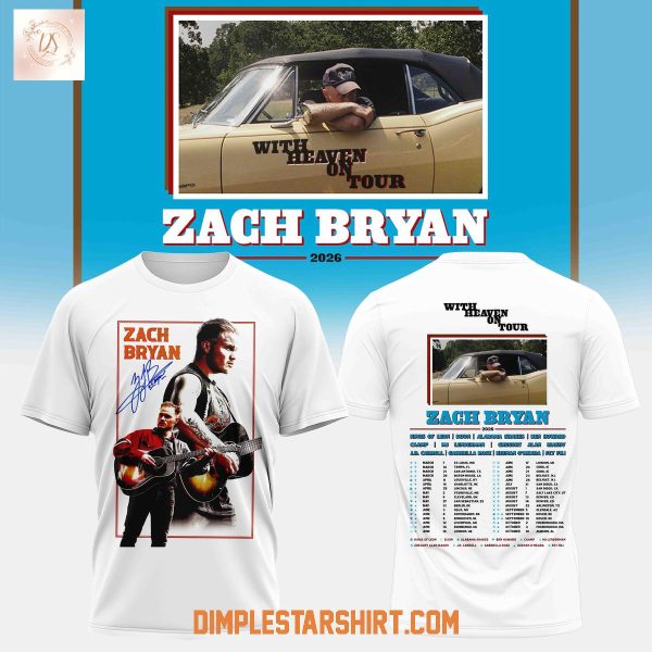 Zach Bryan With Heaven On Tour 2026 Hoodie T Shirt