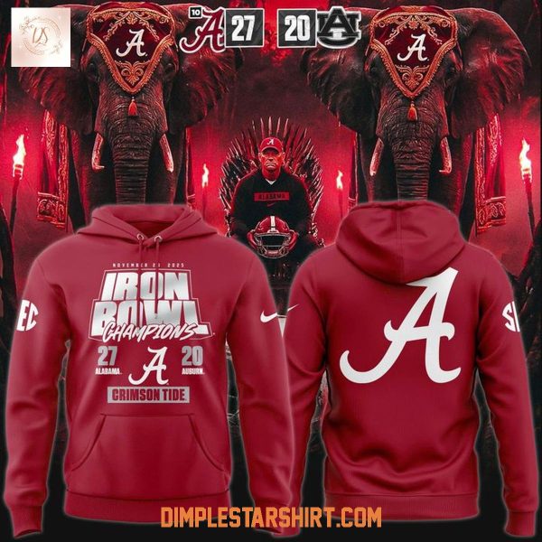 Alabama Crimson Tide 2025 Iron Bowl Champions Hoodie Shirt