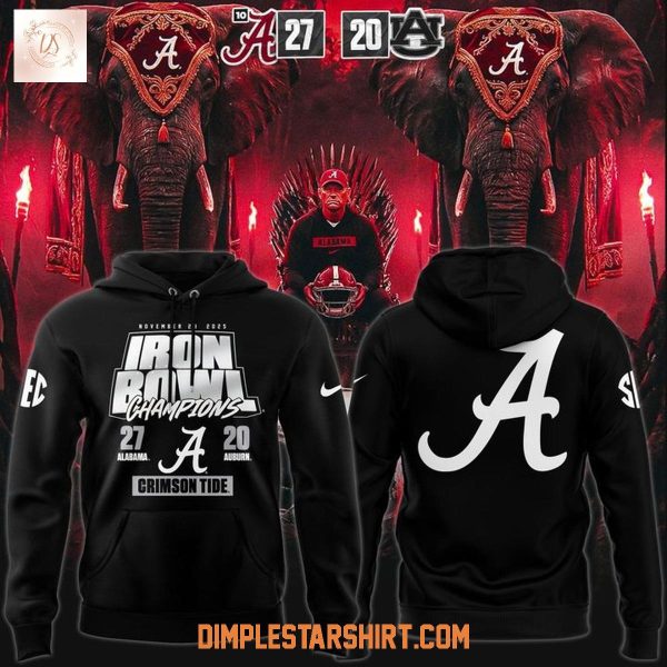 Alabama Crimson Tide 2025 Iron Bowl Champions Hoodie Shirt