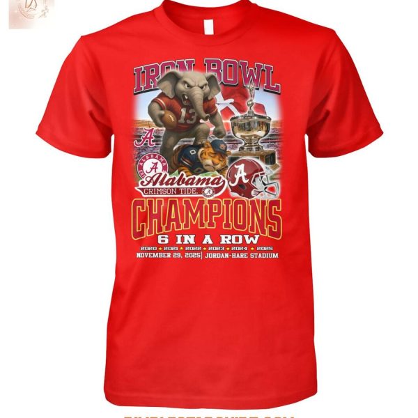 Alabama Crimson Tide Iron Bowl 2025 Champions T-Shirt