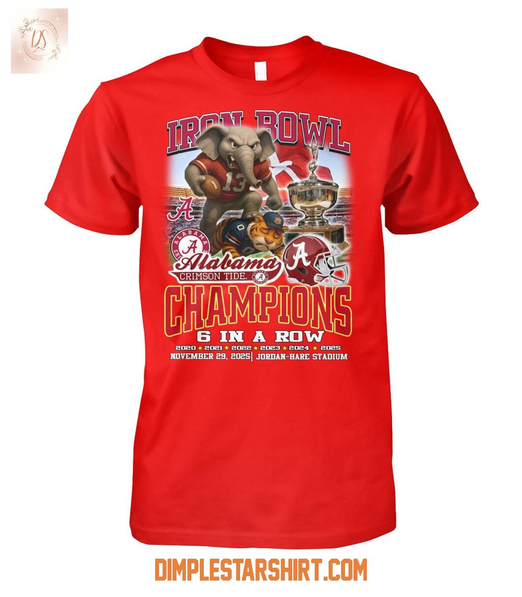Alabama Crimson Tide Iron Bowl 2025 Champions T-Shirt Alabama Crimson Tide Iron Bowl 2025 Champions T-Shirt