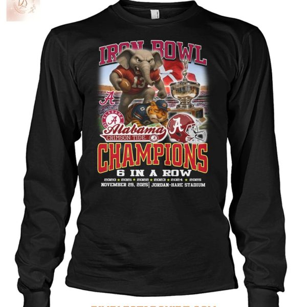 Alabama Crimson Tide Iron Bowl 2025 Champions T Shirt