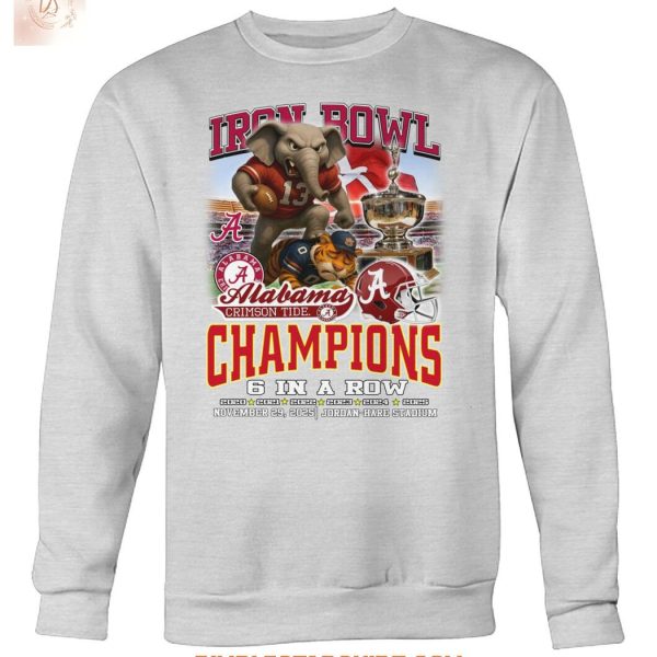 Alabama Crimson Tide Iron Bowl 2025 Champions T Shirt
