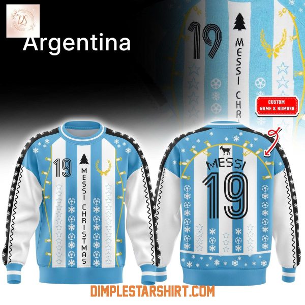 Argentina Messi Christmas Hoodie Shirt