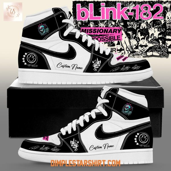 Blink 182 Missionary Impossible Tour Signature Air Jordan 1 Shoes