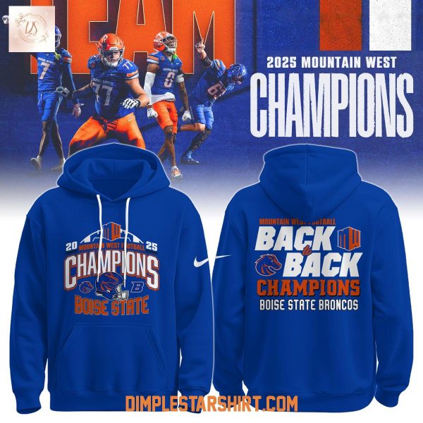 Boise State Broncos Mountain West Football Champions 2025 Hoodie Shirt