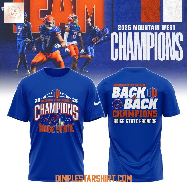 Boise State Broncos Mountain West Football Champions 2025 Hoodie Shirt
