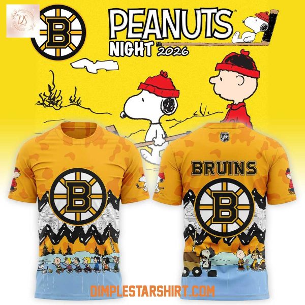 Boston Bruins Peanuts Night 2026 Hoodie T Shirt