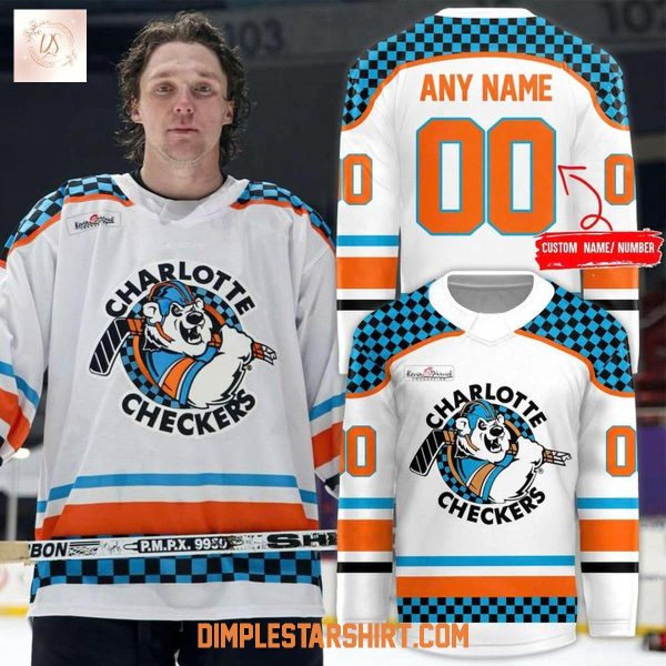 Charlotte Checkers Throwback 90s Hockey Jersey