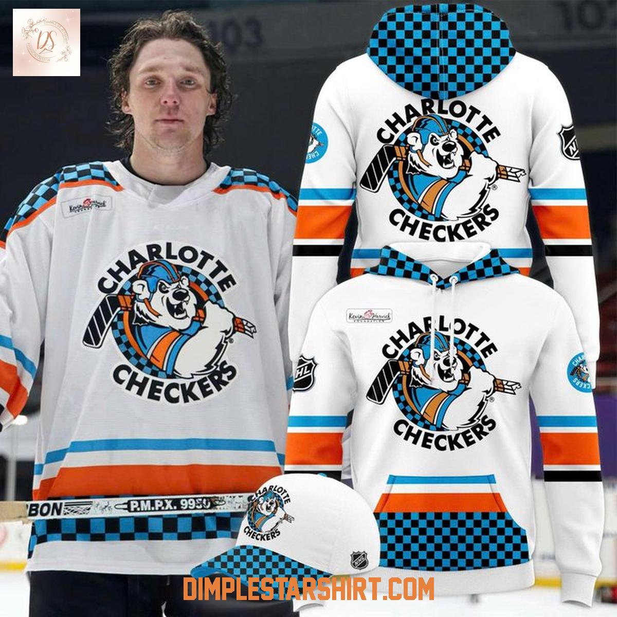 Charlotte Checkers Throwback 90s Hoodie Shirt Charlotte Checkers Throwback 90s Hoodie Shirt