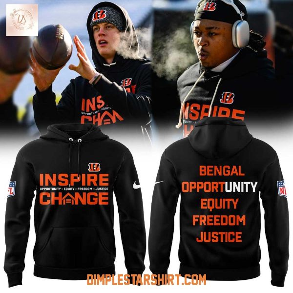 Cincinnati Bengals Inspire Change Opportunity Equity Freedom Justice Hoodie Shirt