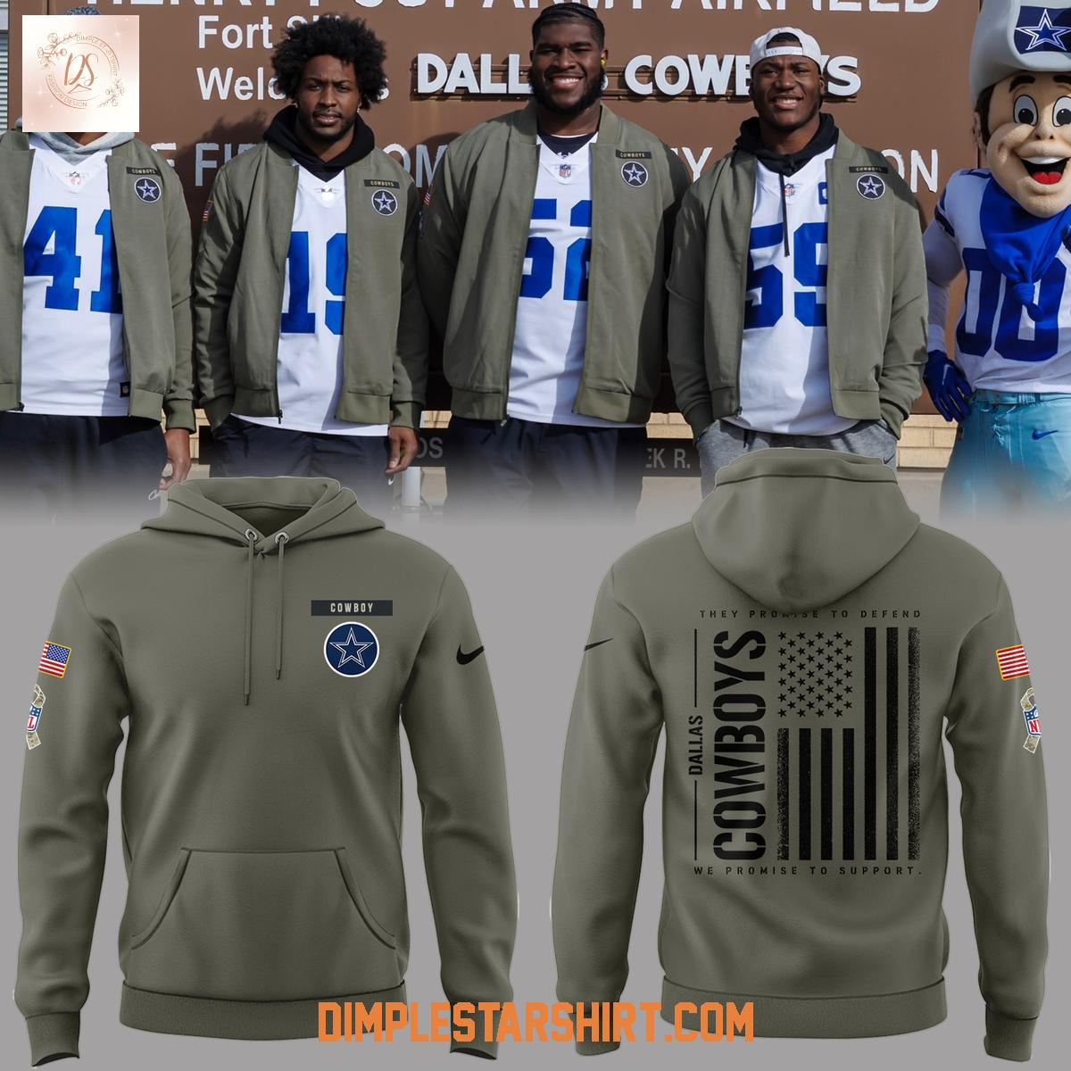 Dallas Cowboys Military Appreciation Hoodie T-Shirt Dallas Cowboys Military Appreciation Hoodie T-Shirt