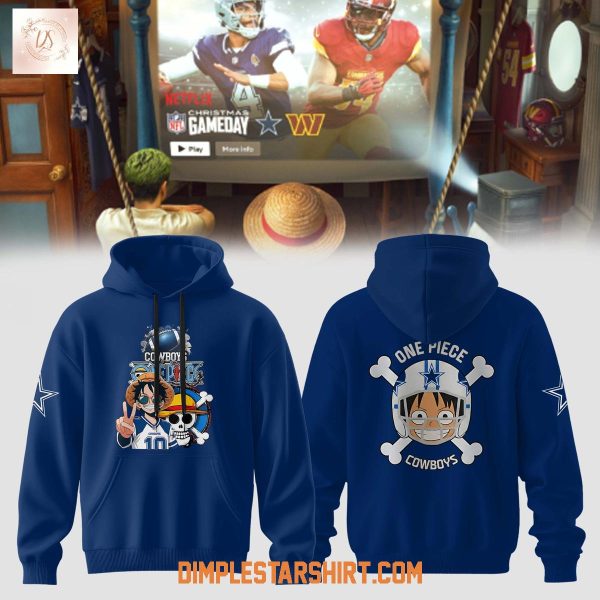 Dallas Cowboys x One Piece America’s Team Straw Hat Hoodie T-Shirt